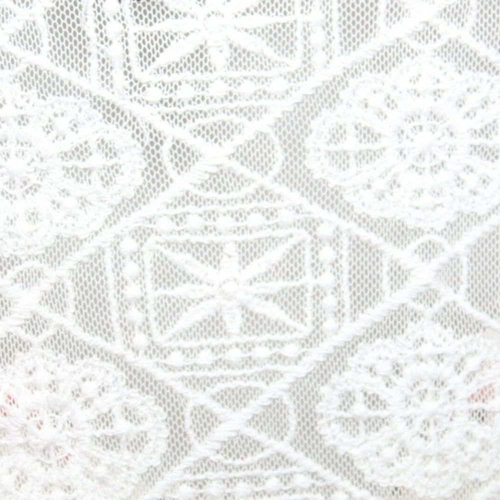 Torrid Floral Lace Chiffon Blouse Ivory H10946 - Picture 8 of 10